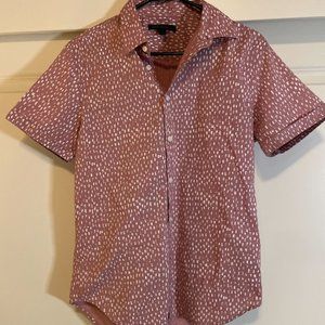 Men's Small John Varvatos Pink Short Sleeve Button Down